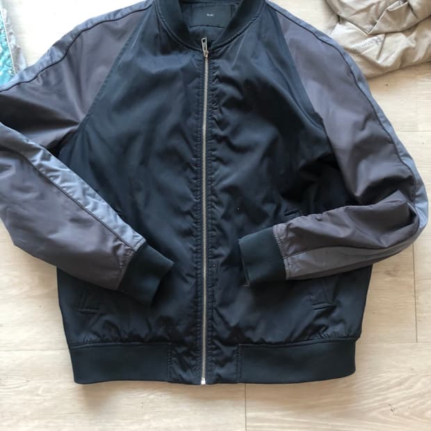 플랙 배색 블루종 L 100