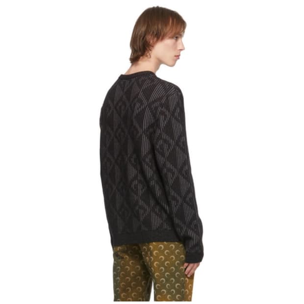 마린세르 문 자카드 니트