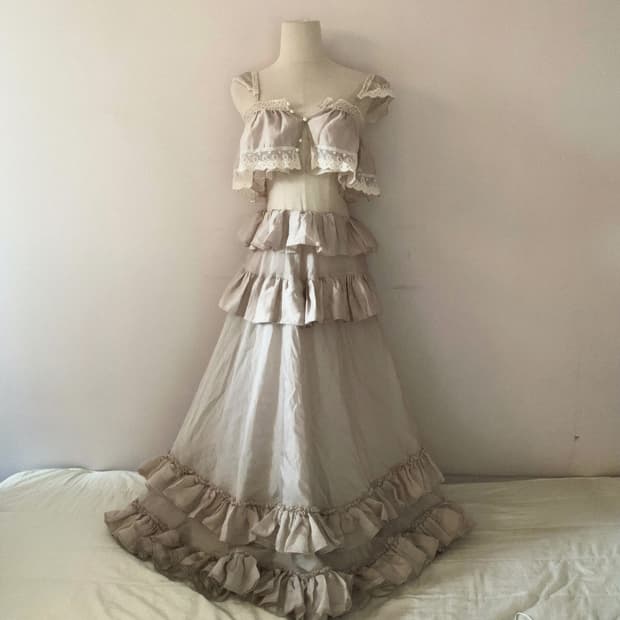 빈티지 투피스 페어리 원피스 페어리 스커트 빈티지 스커트 히피페어리