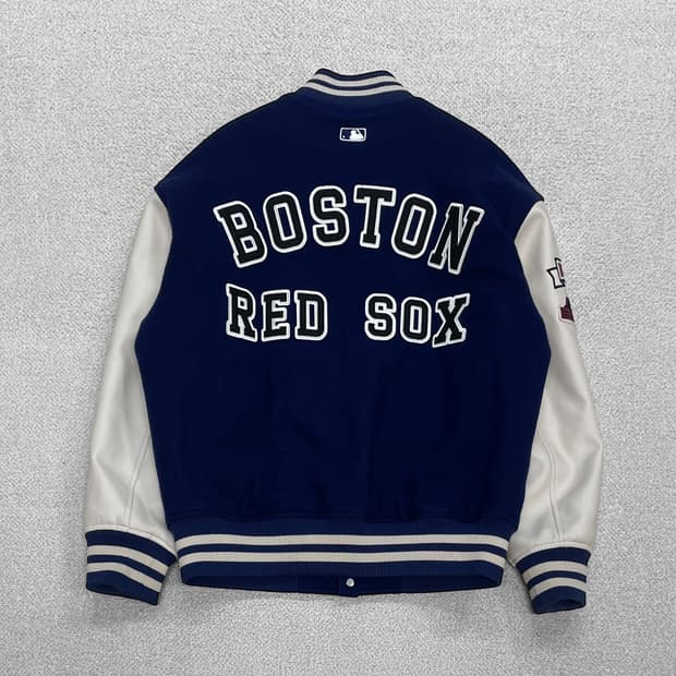 MLB 보스턴 레드삭스 울 바시티 자켓 네이비
