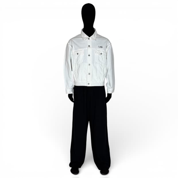 엠엠식스 mm6 로고 태그 컷 아웃 데님 자켓