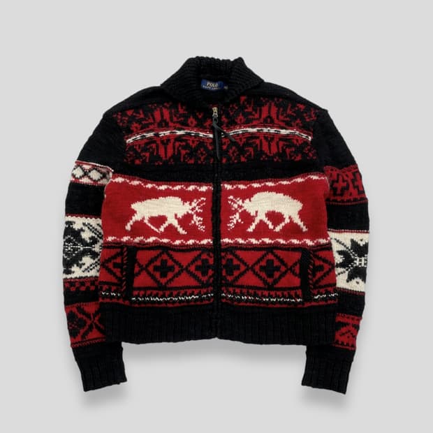 폴로 랄프로렌 코위찬 니트 집업