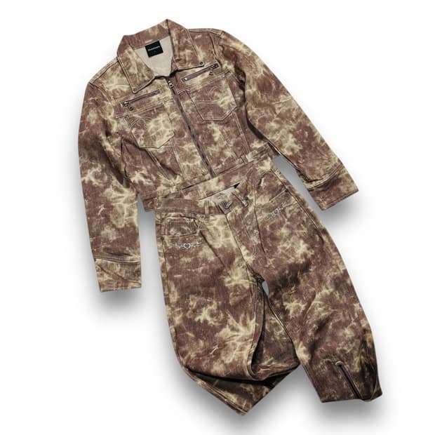 쓰리타임즈 루시퍼 워시드 러브 타투 데님 세트