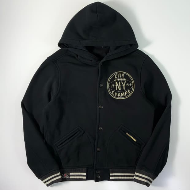 Polo  폴로 랄프로렌 NY 풋볼 로고 후드 바시티 자켓