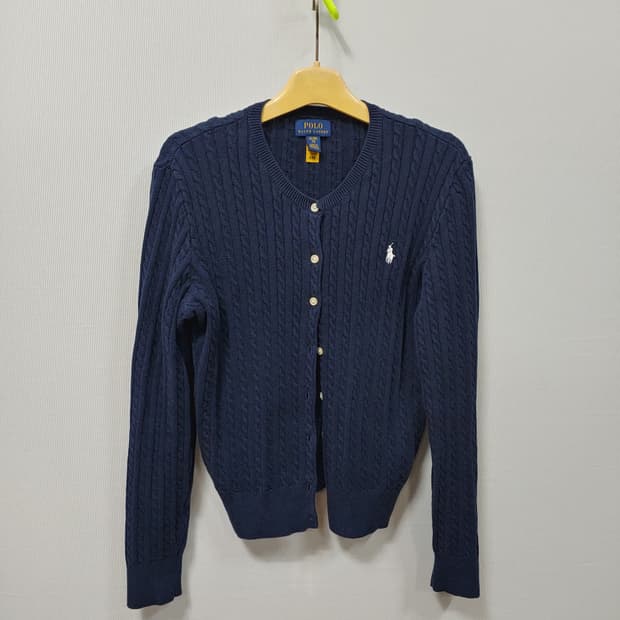 폴로 랄프로렌 네이비 꽈배기 가디건 90~95