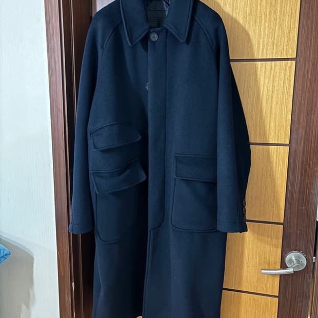 남자 네이비 싱글 발마칸코트 L사이즈