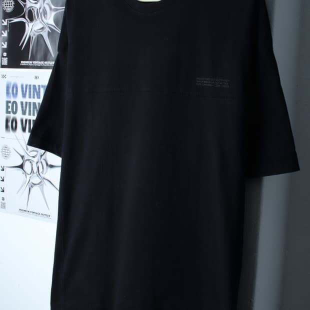 (L-2XL) 메종미네드 반팔 티셔츠 오버핏 블랙 스트릿-H31710