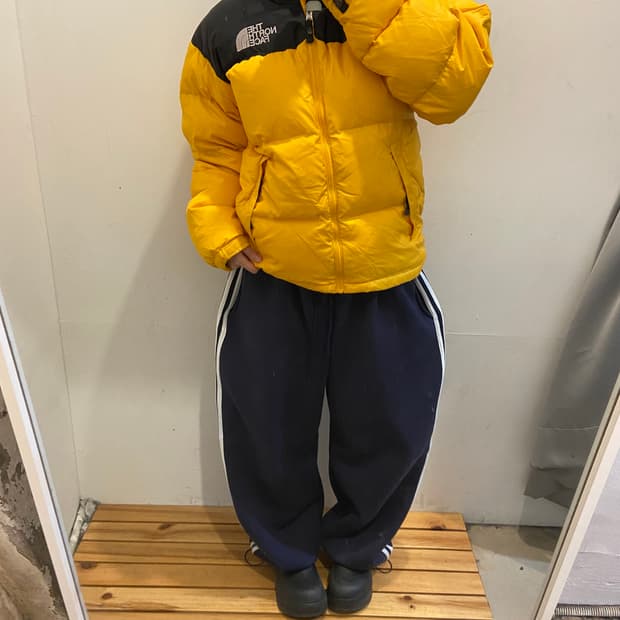 노스페이스 눕시 옐로우 패딩