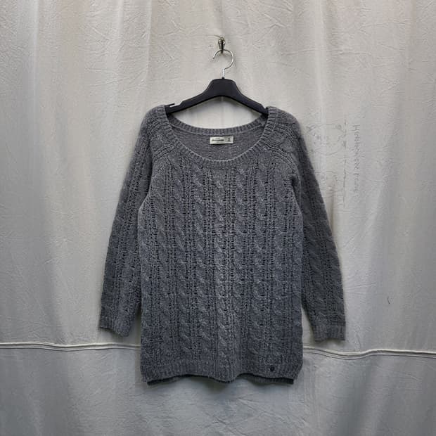 아베크롬비 케이블 니트 스웨터 그레이
