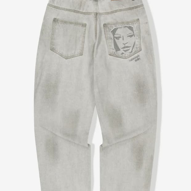 위캔더스 WKNDRS face denim pants (s.gray) M