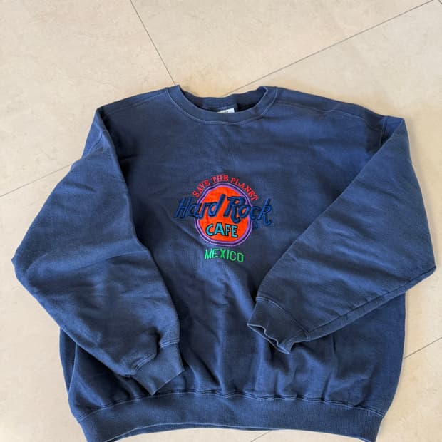 하드 락 카페 USA 네이비 맨투맨