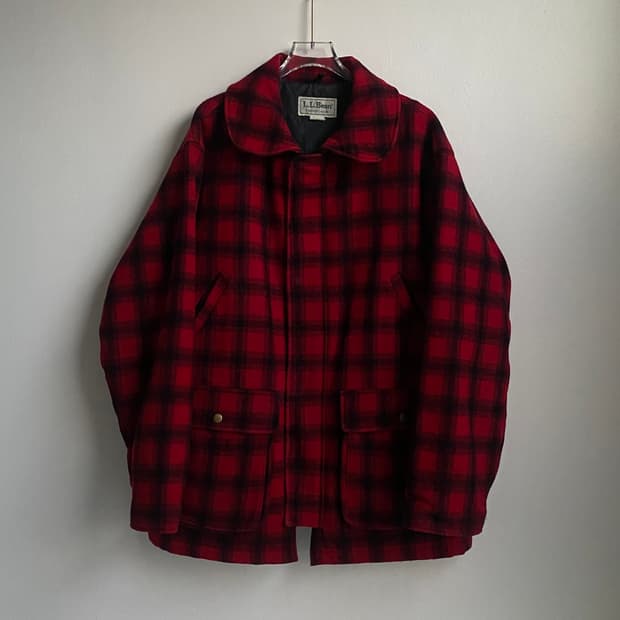 🌊LLBean Wool plaid hunting coat