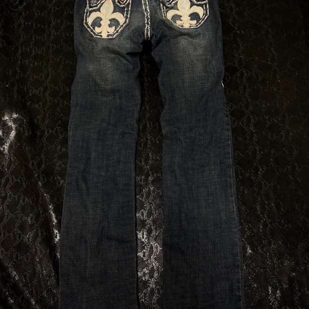 ”00’s Cross Detail straight fit Denim Pa