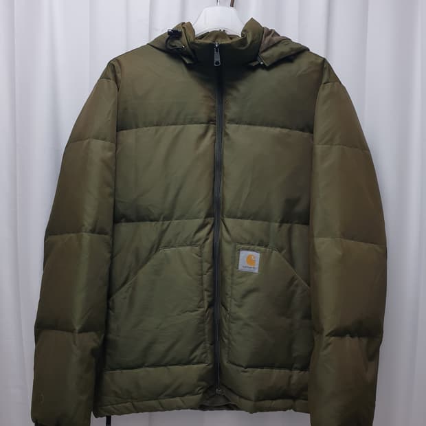 칼하트 후드 패딩 자켓 올리브 카키 xl