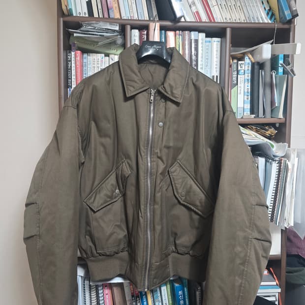 리버서블 MA-1 퀄팅 폴리충전재 블루종 점퍼 XL