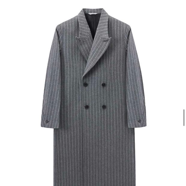 STU stripe classic coat grey 