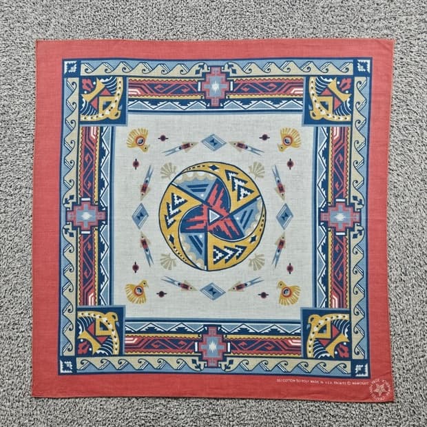 USA 나바호 아즈텍 문양 패턴 반다나 ( 54X54 ) / 10969