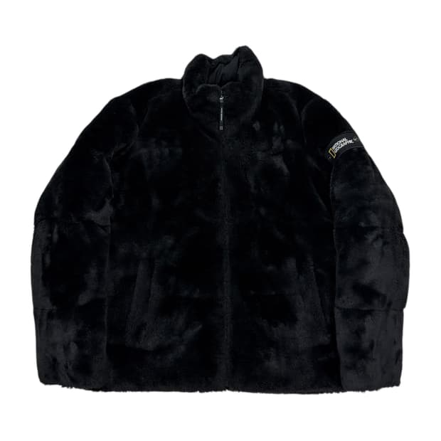 내셔널지오그래픽 슬로스 페이크퍼 리버서블 숏 다운 양면 패딩 자켓 블랙