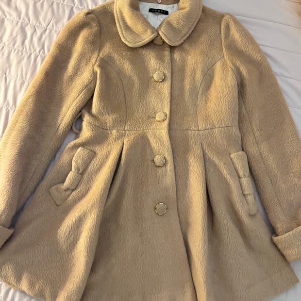 잉그니 리본 스커트 코트 플리츠코트 라떼갸루 히메갸루 오네갸루 일본빈티지