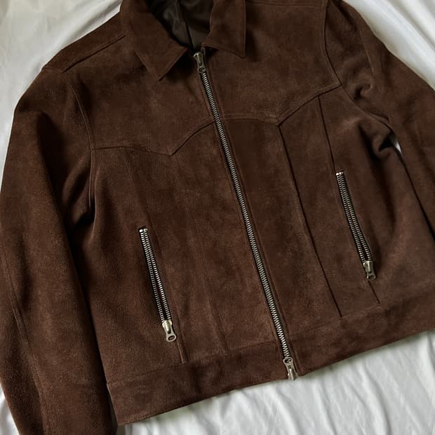 [L] 토니웩 웨스턴 스웨이드 집업 자켓