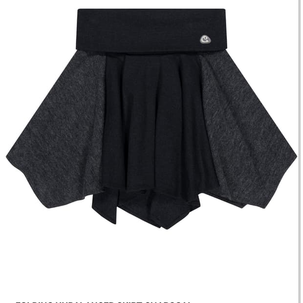 코이세이오 FOLDING UNBALANCED SKIRT CHARCOAL 