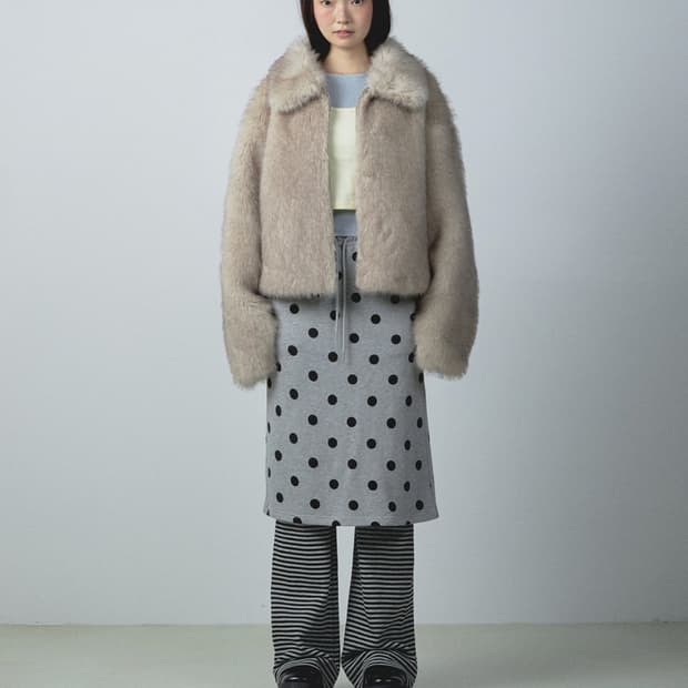 (프리지아 착용)유희 퍼자켓 LONG HAIR FUR JACKET BEI
