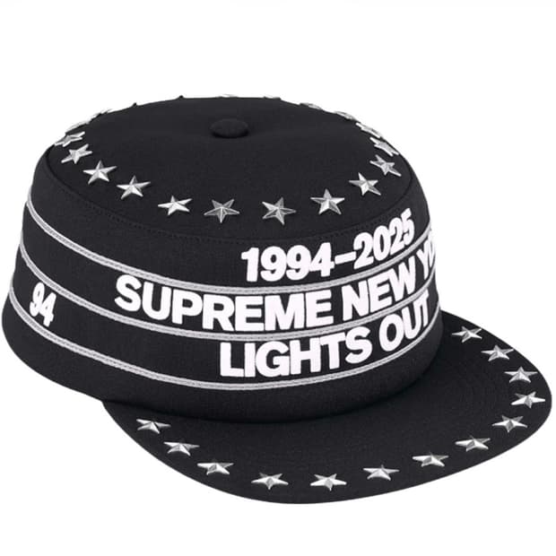 슈프림 스타 스터드 필박스 햇 블랙