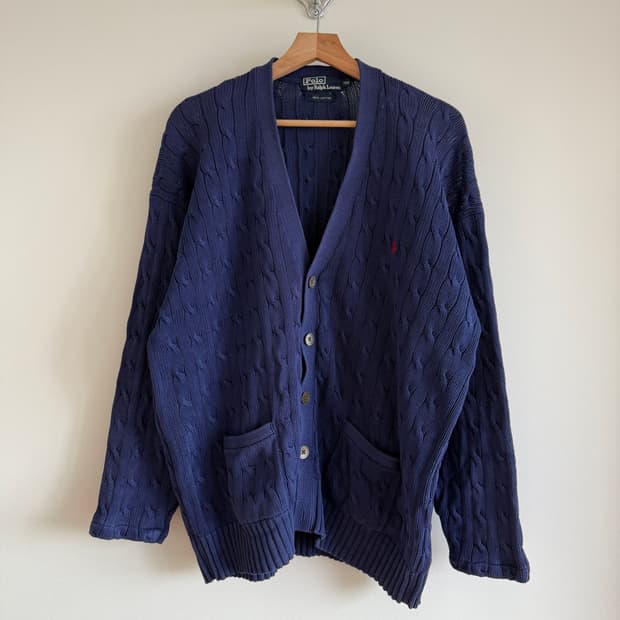 올드 폴로 랄프로렌(Polo Ralph Lauren) 코튼 꽈베기 가디건