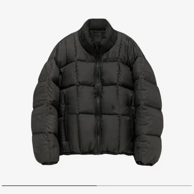 폴리테루 패치드 집 다운 푸퍼 차콜 4사이즈