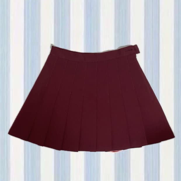 빈티지 와인 컬러 테니스스커트
