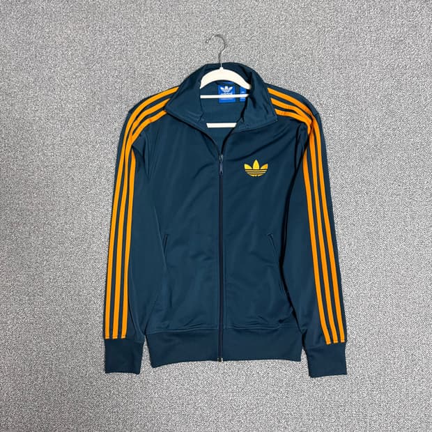 아디다스 파이어버드 져지 네이비 오렌지 85 트랙탑