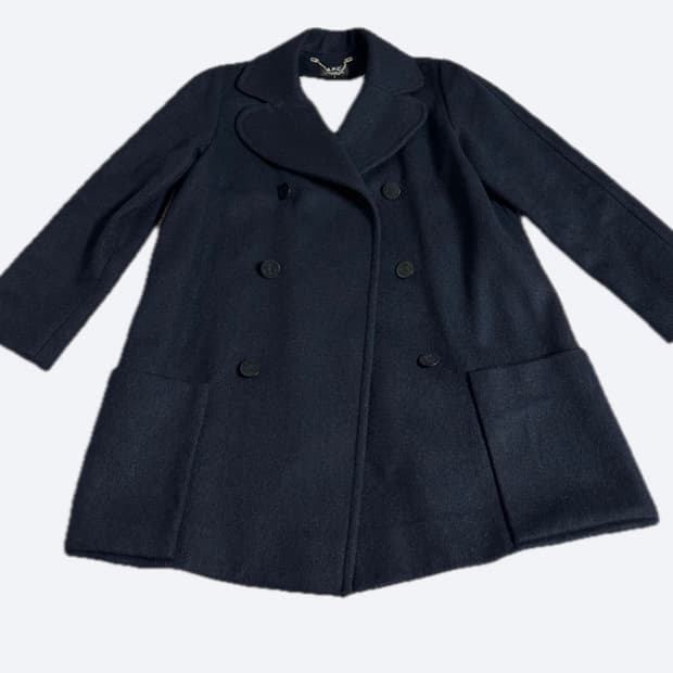 A.P.C. 더블 버튼 코트 네이비