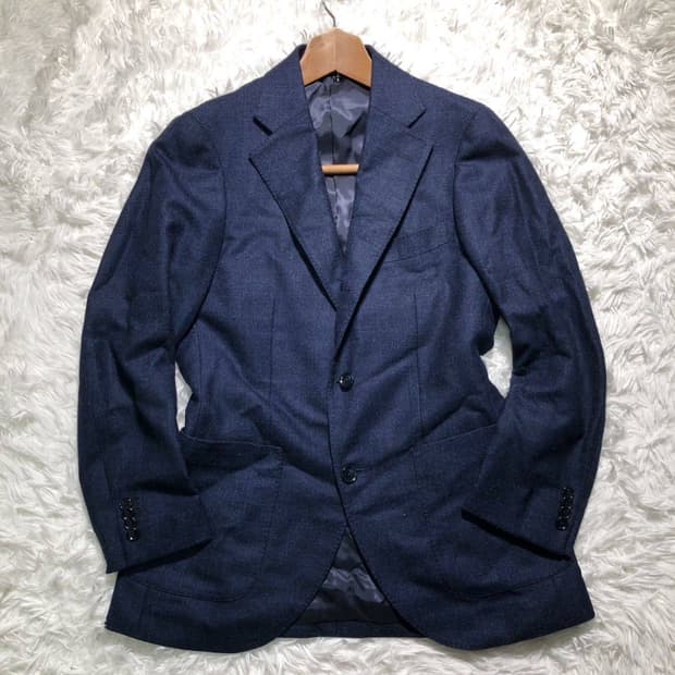 Ships 로로피아나 패브릭 자켓 네이비블루 44