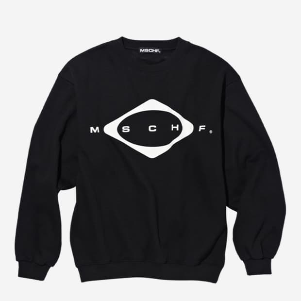 미스치프 크루넥 탑 맨투맨 롱슬리브 블랙