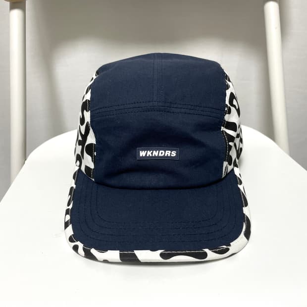 (1회 착용) 위캔더스 스트링 패턴 캠프캡 모자 _ 네이비
