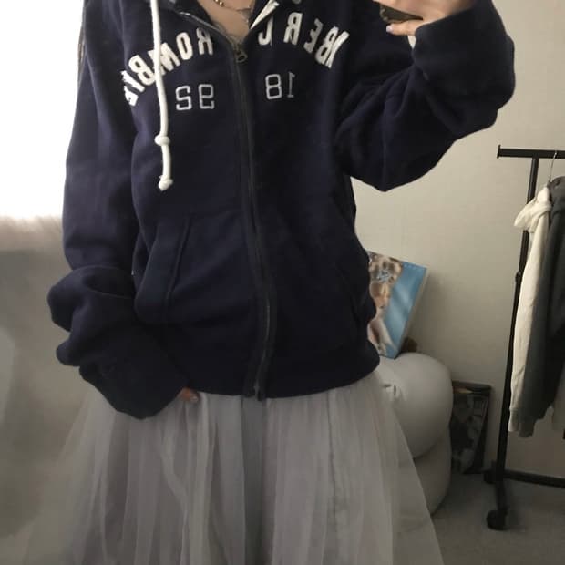 아베크롬비 네이비 후드집업