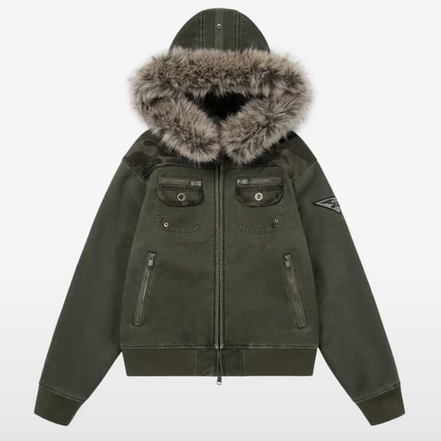 아캄 카모 퍼 자켓 팝니다