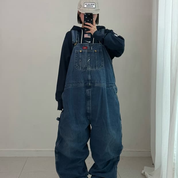 디키즈 데님 오버롤