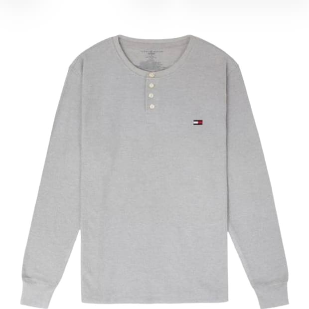 구합니다ㅠㅜ)타미 힐피거 써멀 슬리프 헨리 롱슬리브 그레이 헤더 L,XL