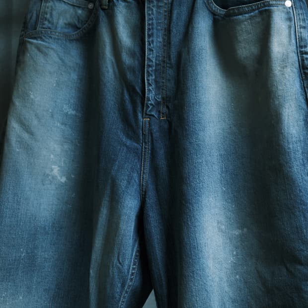 (3) 안셀름 aging wide denim pants 