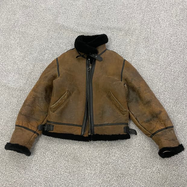 Jean Jacques 램스킨 시어링 무스탕 봄버 재킷 0107HS1