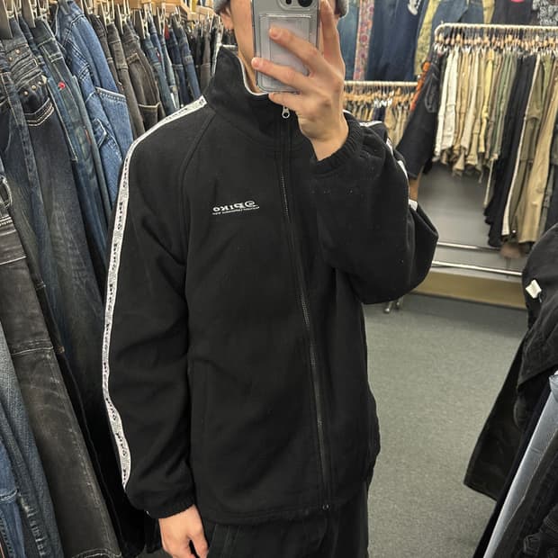 M) PIKO 피코 플리스 집업 자켓 후리스 블랙