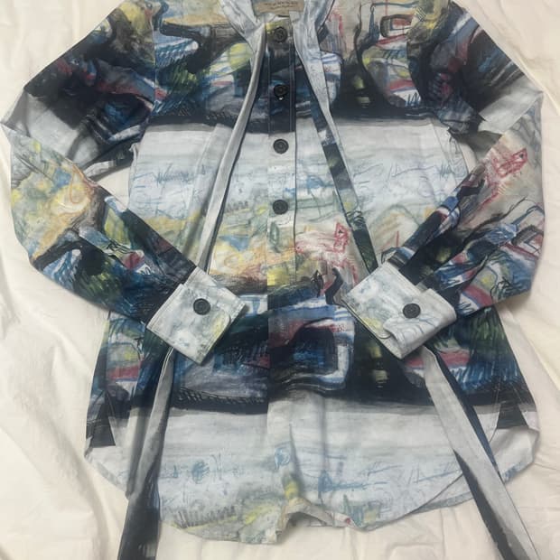 버버리 실크 셔츠