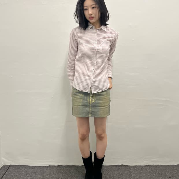 히스테릭 글래머 스트라이프 셔츠