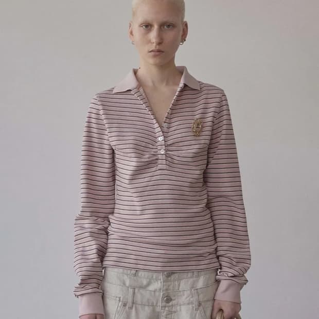 스컬프터 셔링테니스셔츠 핑크M