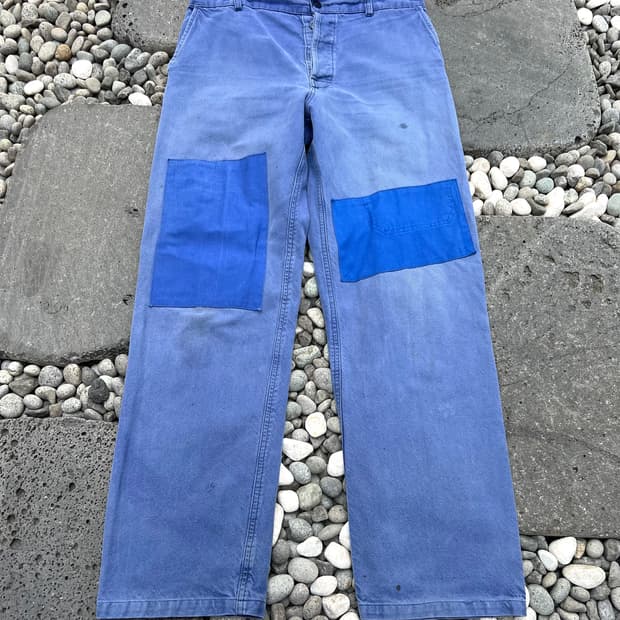 HARD FADED VINTAGE WASHING 패치워크프렌치워크팬츠