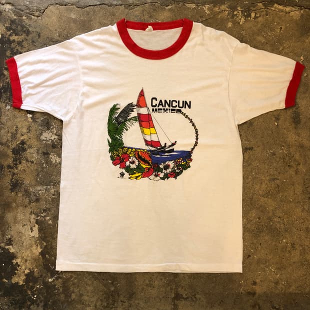 70s~90s Ringer T-shirt-M