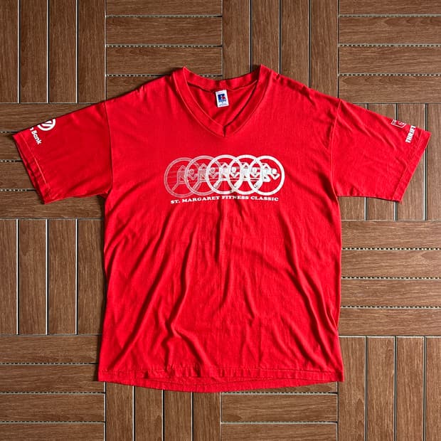 90‘s Russel Athletic usa v-neck 1/2 tee