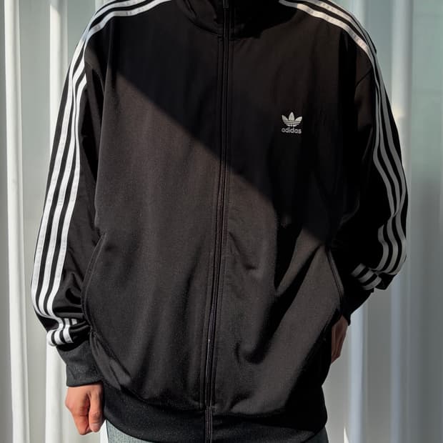 [2XL]아디다스 파이어버드 블랙 트랙탑 져지