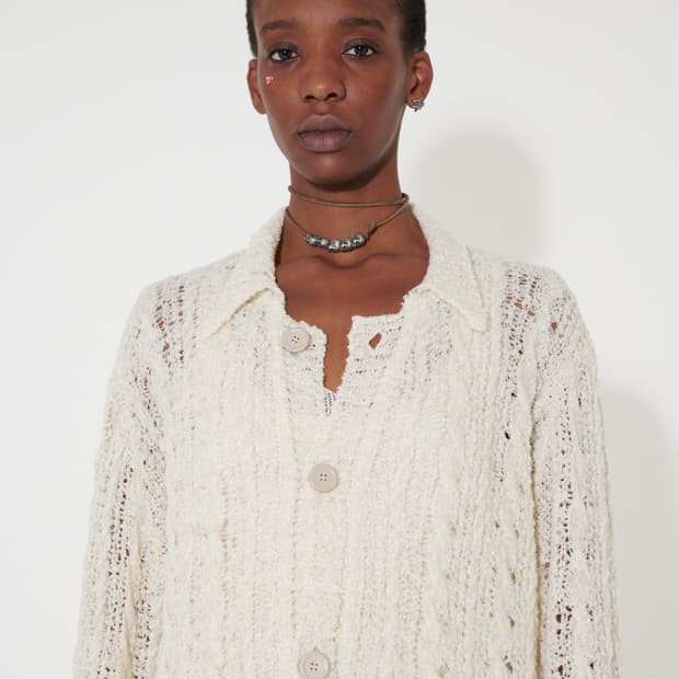 Our Legacy 아이보리 니트 가디건 L